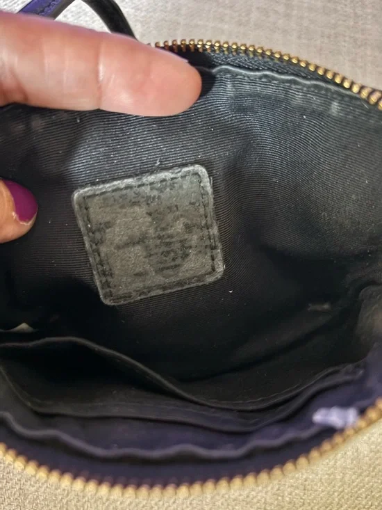 Coach Black Leather Wristlet with Gold Logo - Picture 5 of 6